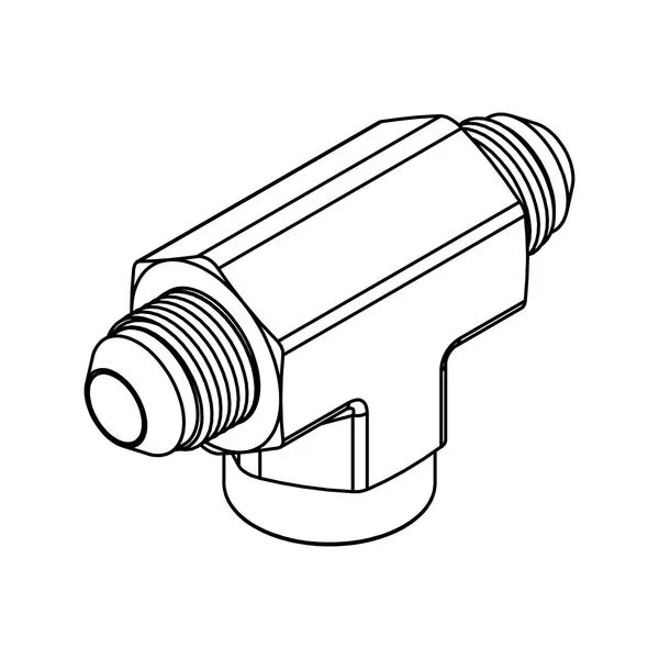 Hydraulic Fitting-Stainless10MJ-10MJ-08FP TEE-SS, Tompkins, Mfr#: SS-2602-10-10-08-FG
